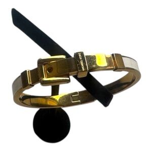 Michael Kors Gold-Tone Hinged Bangle Bracelet